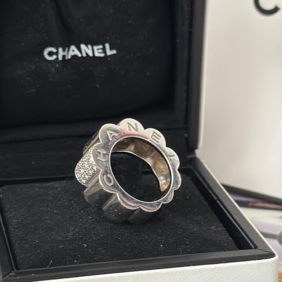 Chanel Jewelry - Chanel 18k Diamond Profil de Camélia Ring - Size 50 (Approx. 5 1/4)